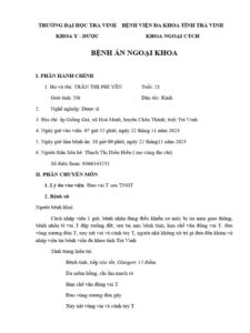 bệnh án gãy xương đòn