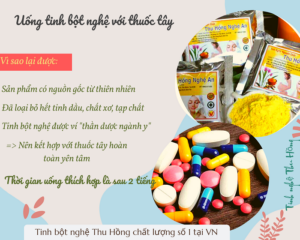đang uống thuốc tây có uống được nghệ không
