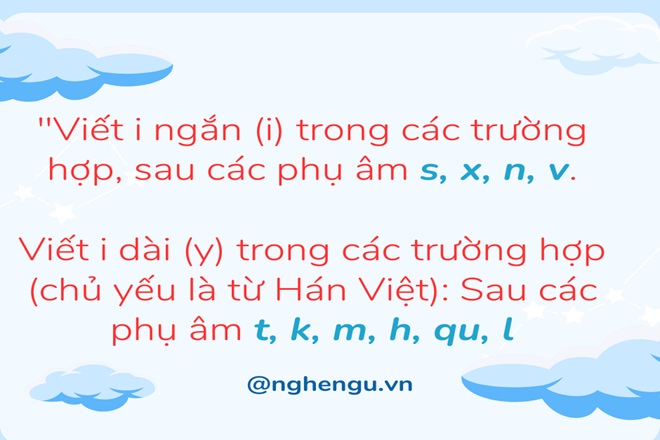 khi nào dùng y và i