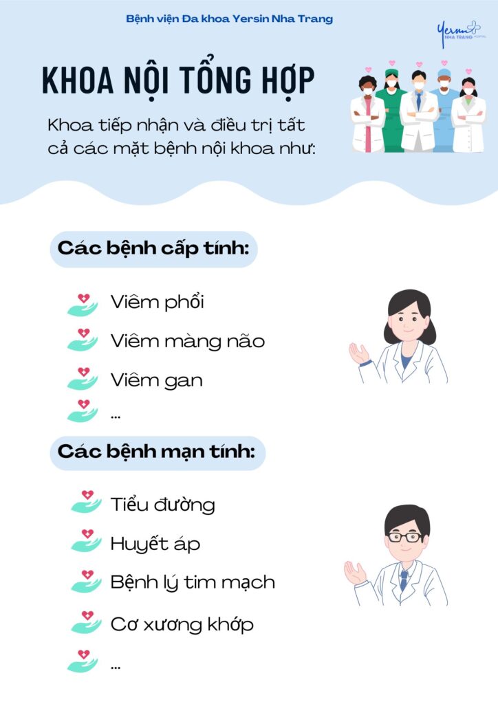 khoa nội tổng hợp phụ trách bệnh gì