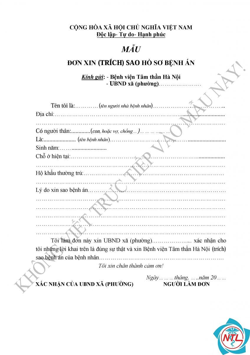 mẫu đơn xin sao bệnh án - Image 1