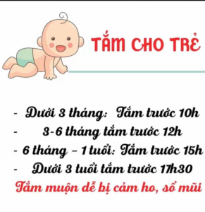 tắm cho trẻ sơ sinh vào giờ nào