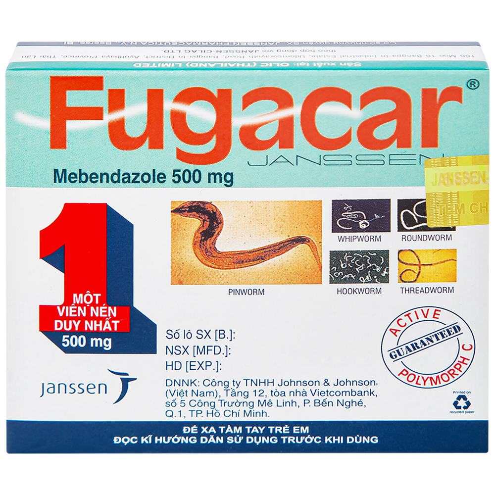 thuốc tẩy giun fugacar 500mg - Image 3