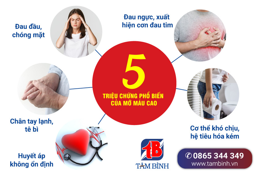 triệu chứng mỡ máu cao