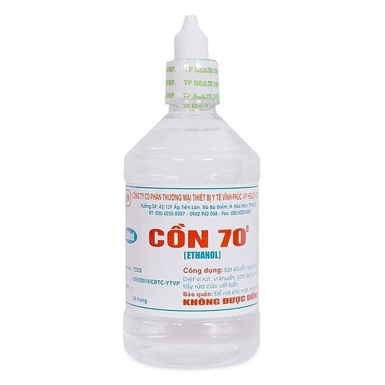 vệ sinh rốn bằng cồn 70