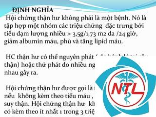 hội chứng thận hư thứ phát